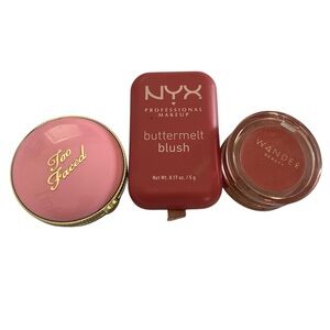 NYX Buttermelt, Too Faced and Wander Beauty blush bundle